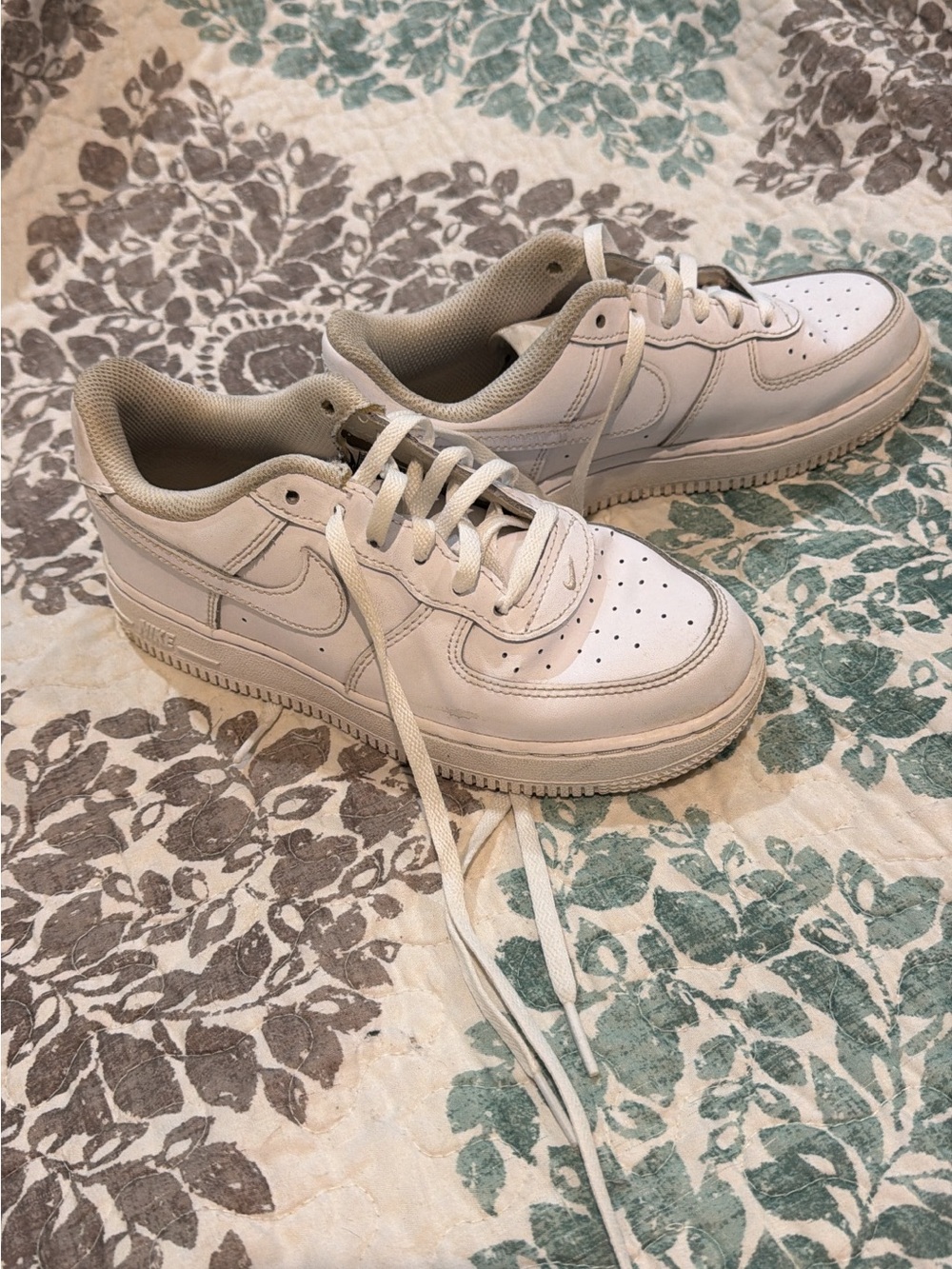 Nike White Low-Top Leather Sneakers
